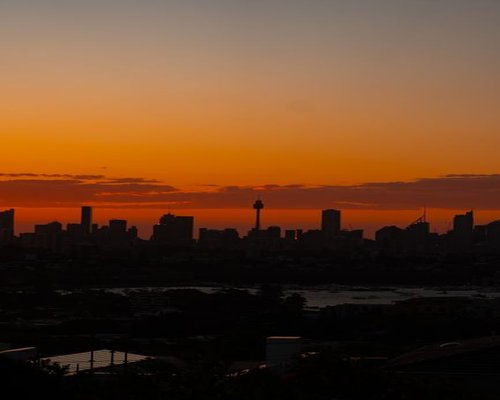 Contemporary Australian city skyline at dusk